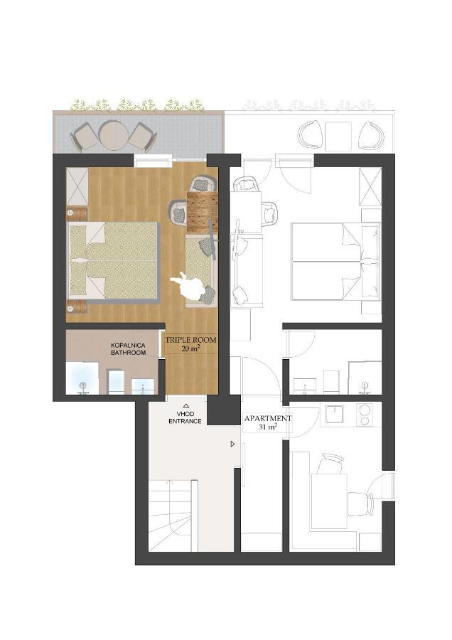 Apartments And Rooms Razen 博希尼 外观 照片